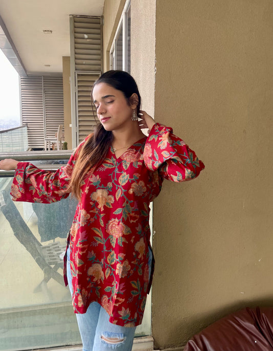 Layla Backless Straight Short Kurti