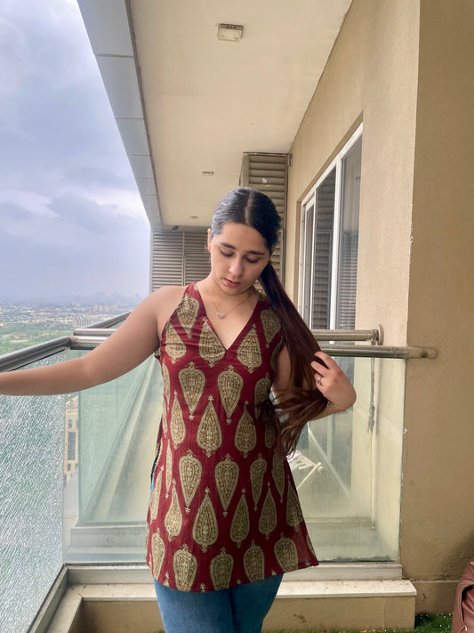 Kerry Halter Neck Backless Kurti