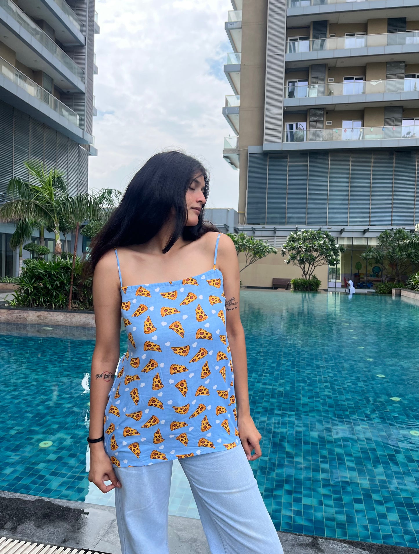 Pizza Straight Short Kurti