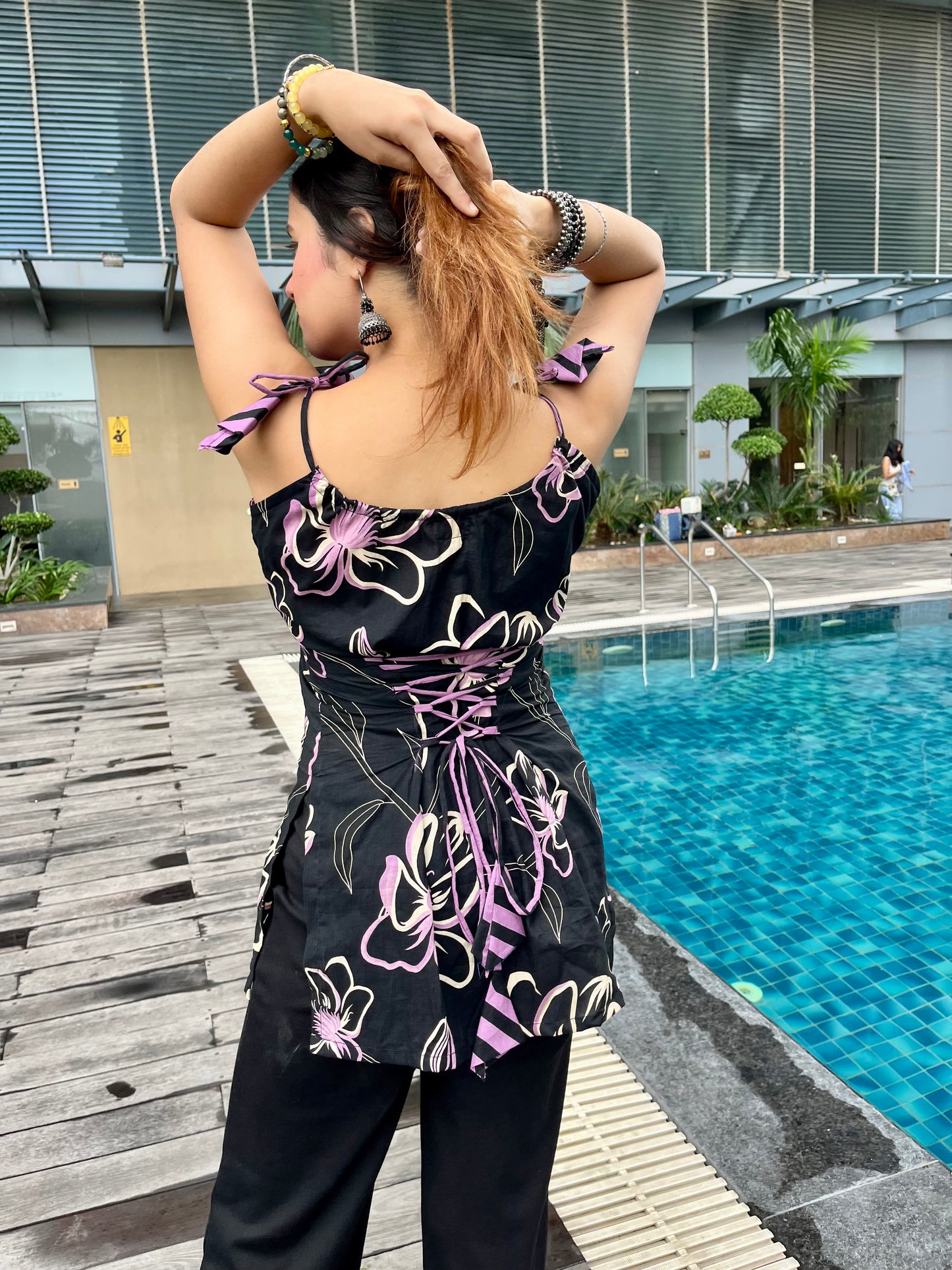 Fae Corset Back Tie-up Short Kurti