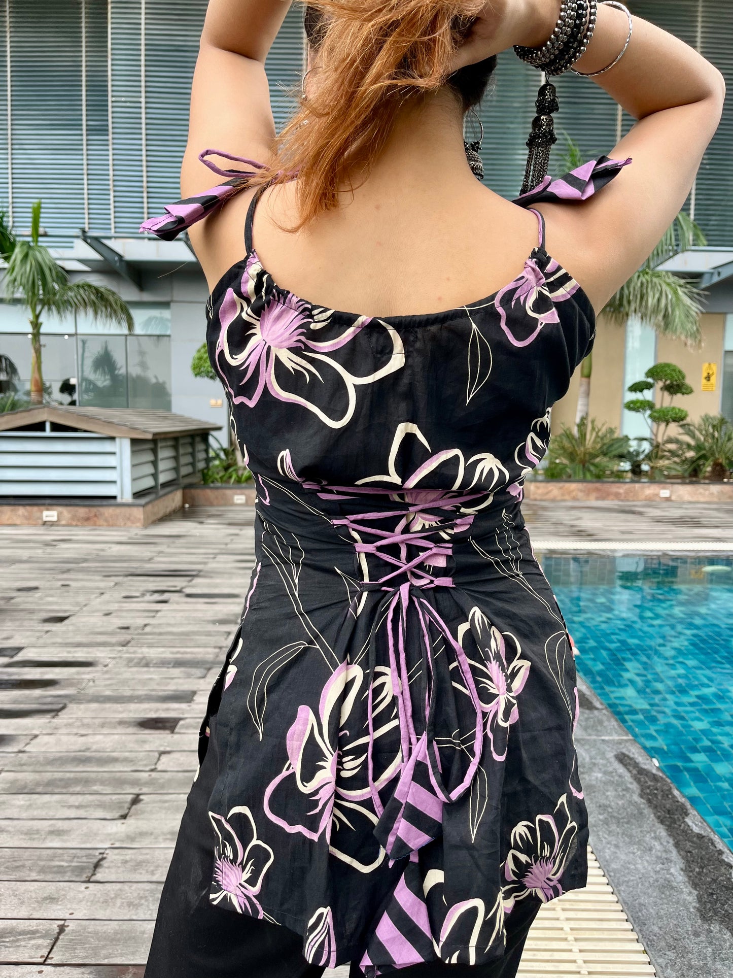 Fae Corset Back Tie-up Short Kurti