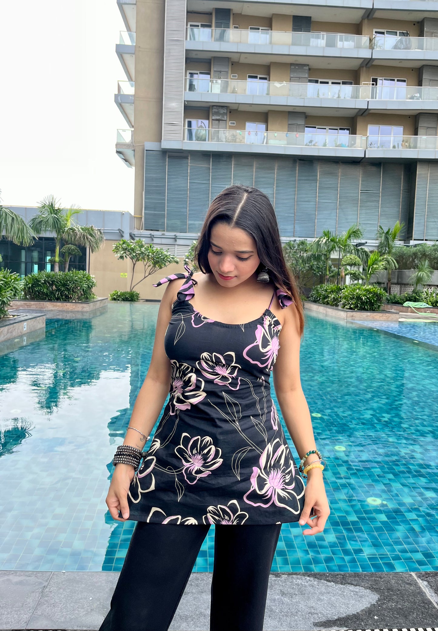 Fae Corset Back Tie-up Short Kurti