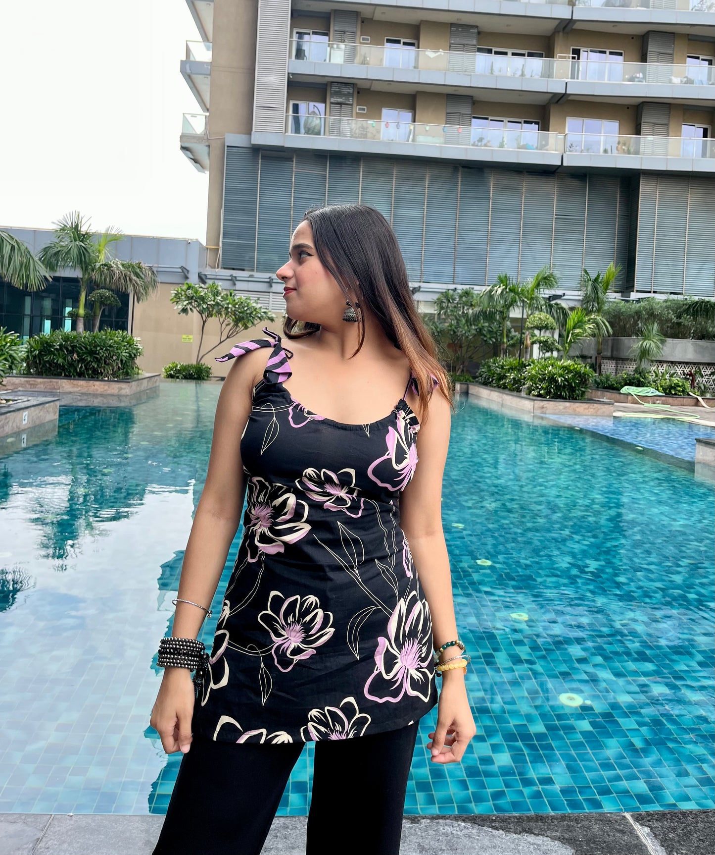 Fae Corset Back Tie-up Short Kurti