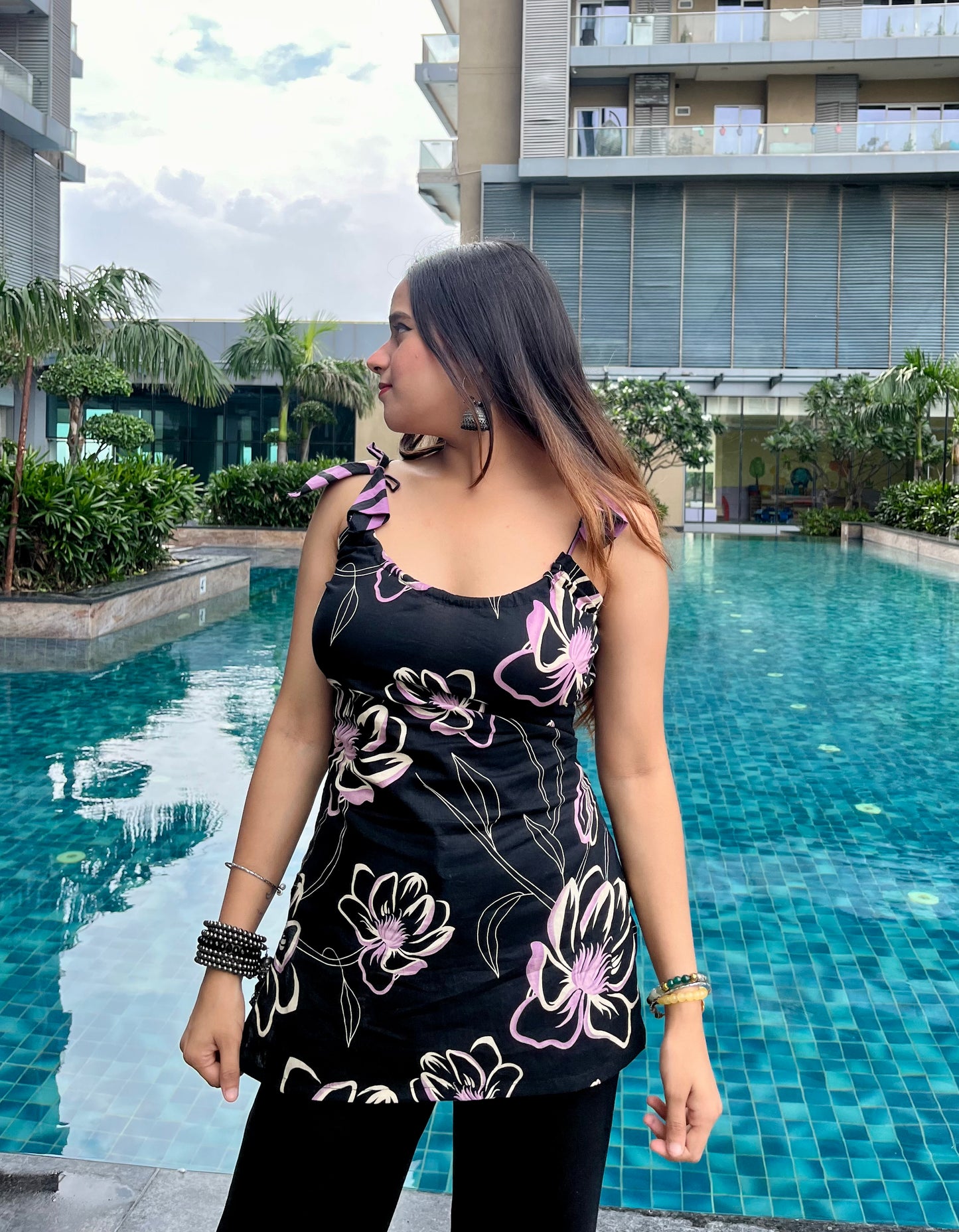 Fae Corset Back Tie-up Short Kurti