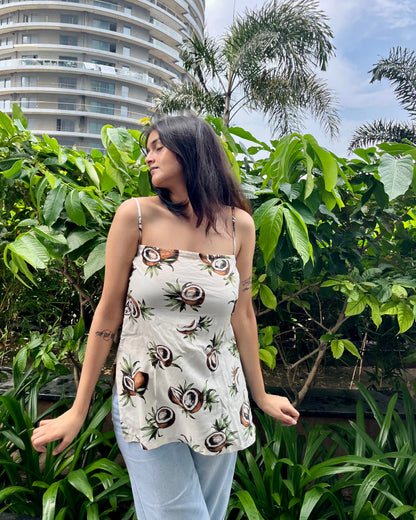 Nariyal Backless Straight Short Kurti