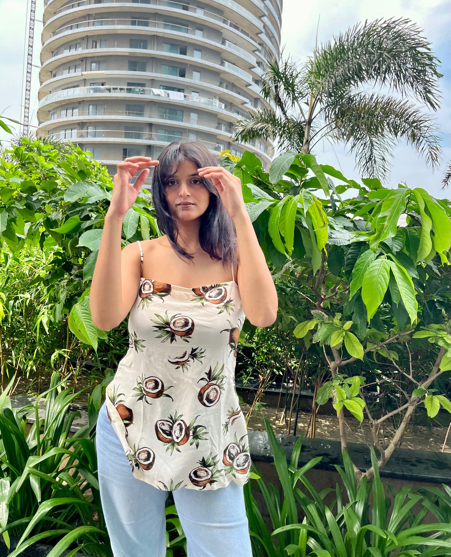 Nariyal Backless Straight Short Kurti