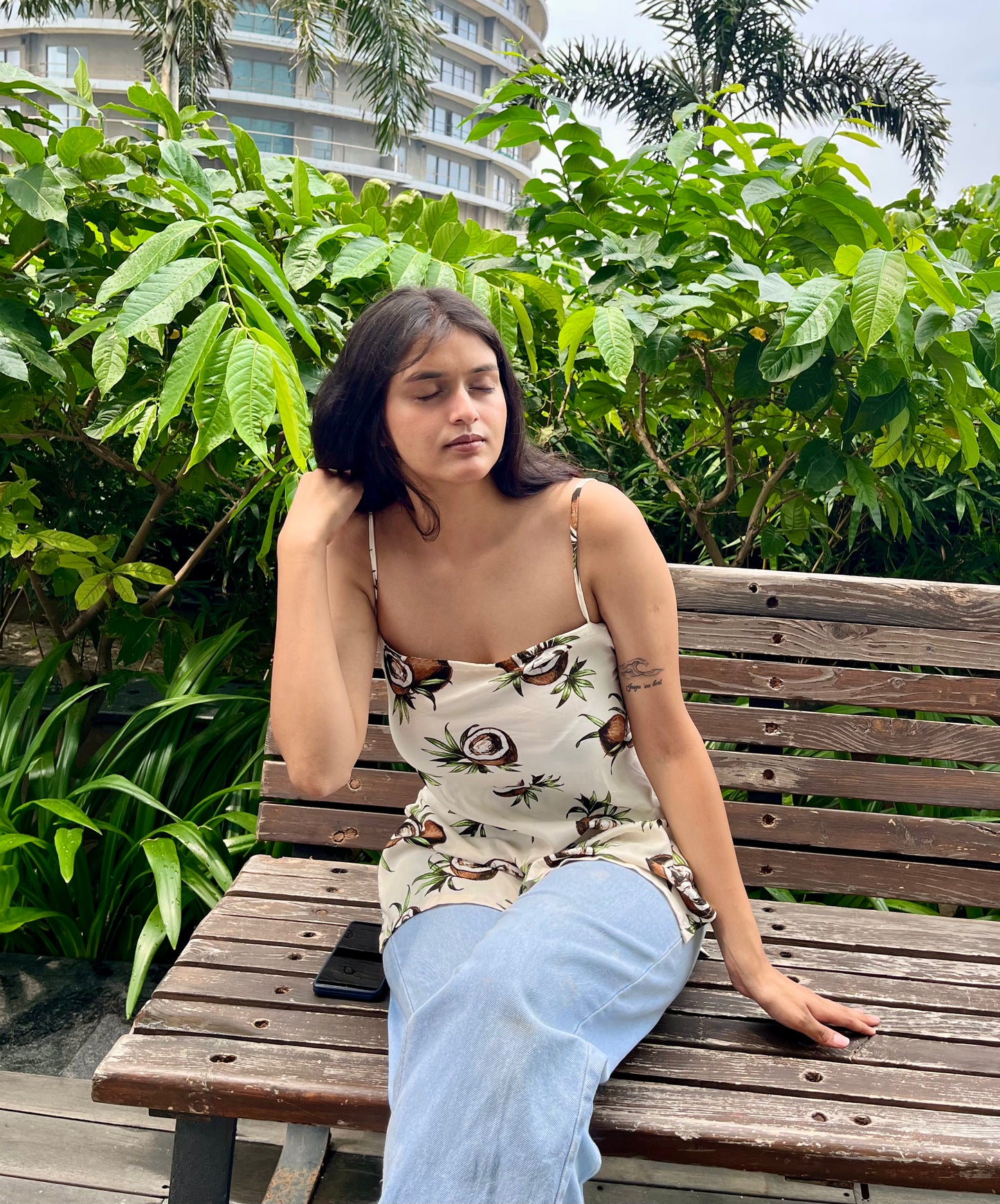 Nariyal Backless Straight Short Kurti