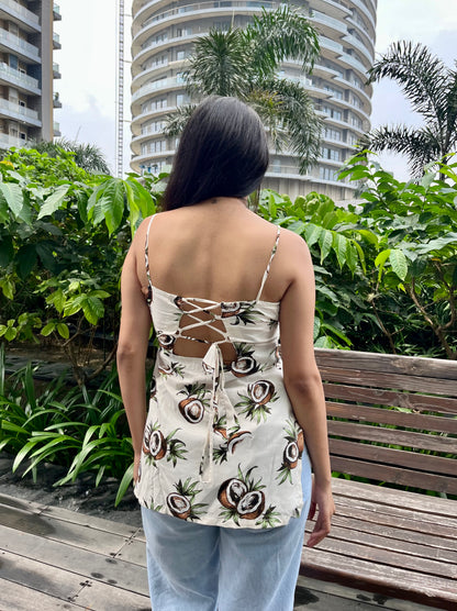 Nariyal Backless Straight Short Kurti