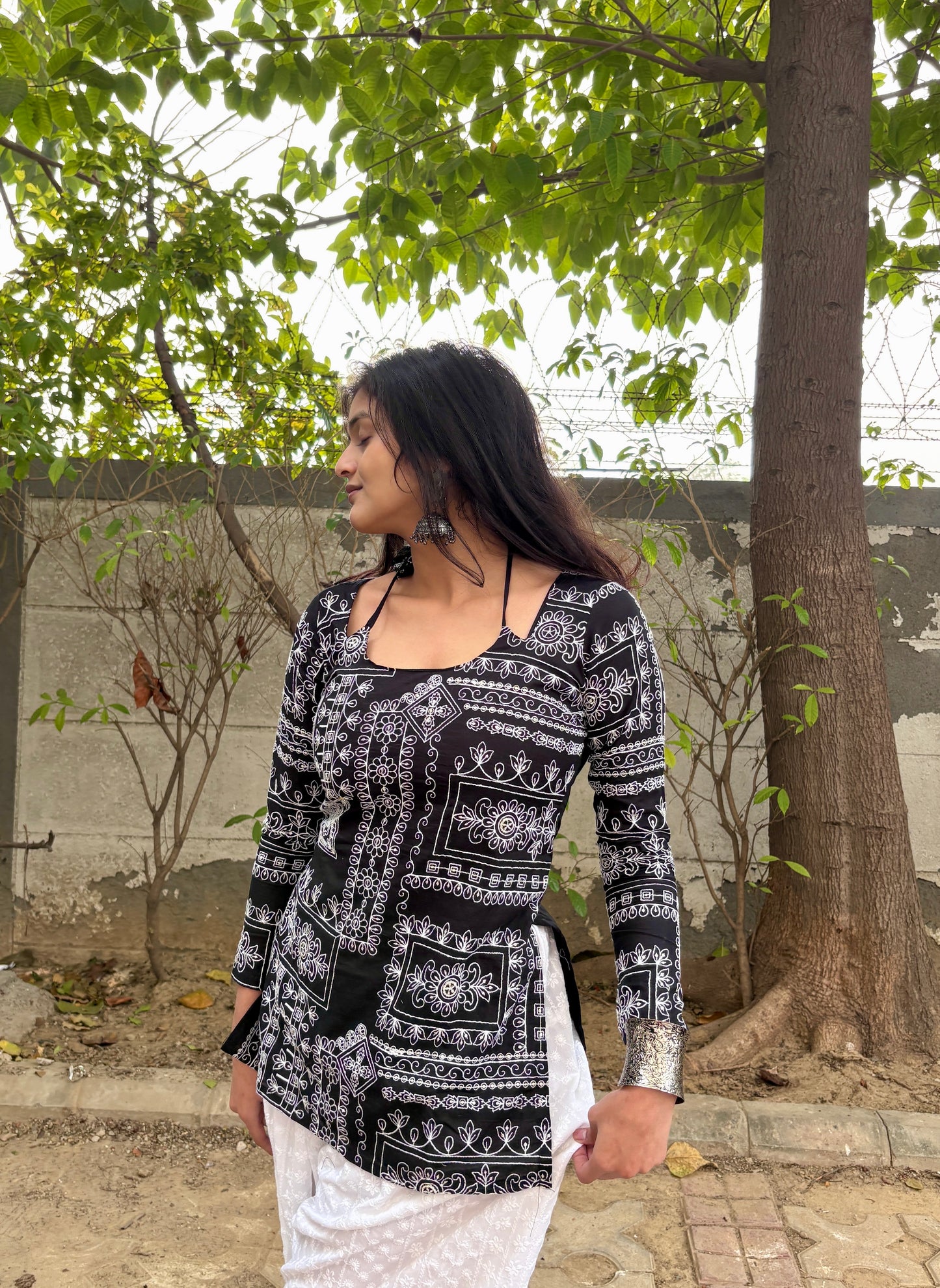 Raat Rani Corset Back Embroidered Kurti