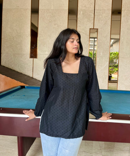 Silk Corset Back Short Kurti