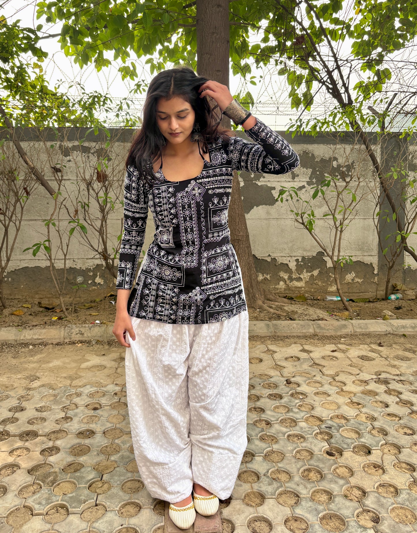 Raat Rani Corset Back Embroidered Kurti