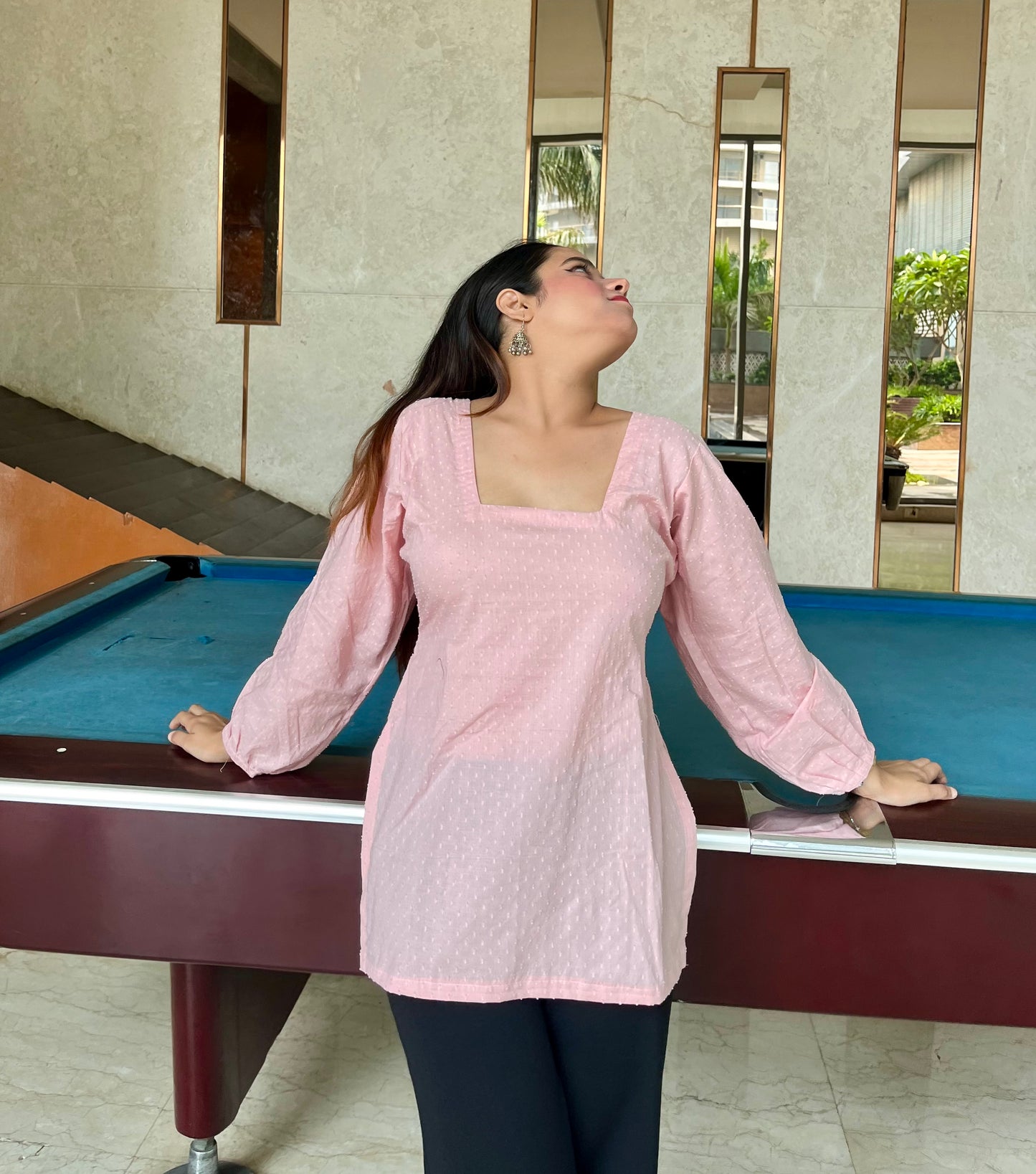 Shine Corset Back Short Kurti