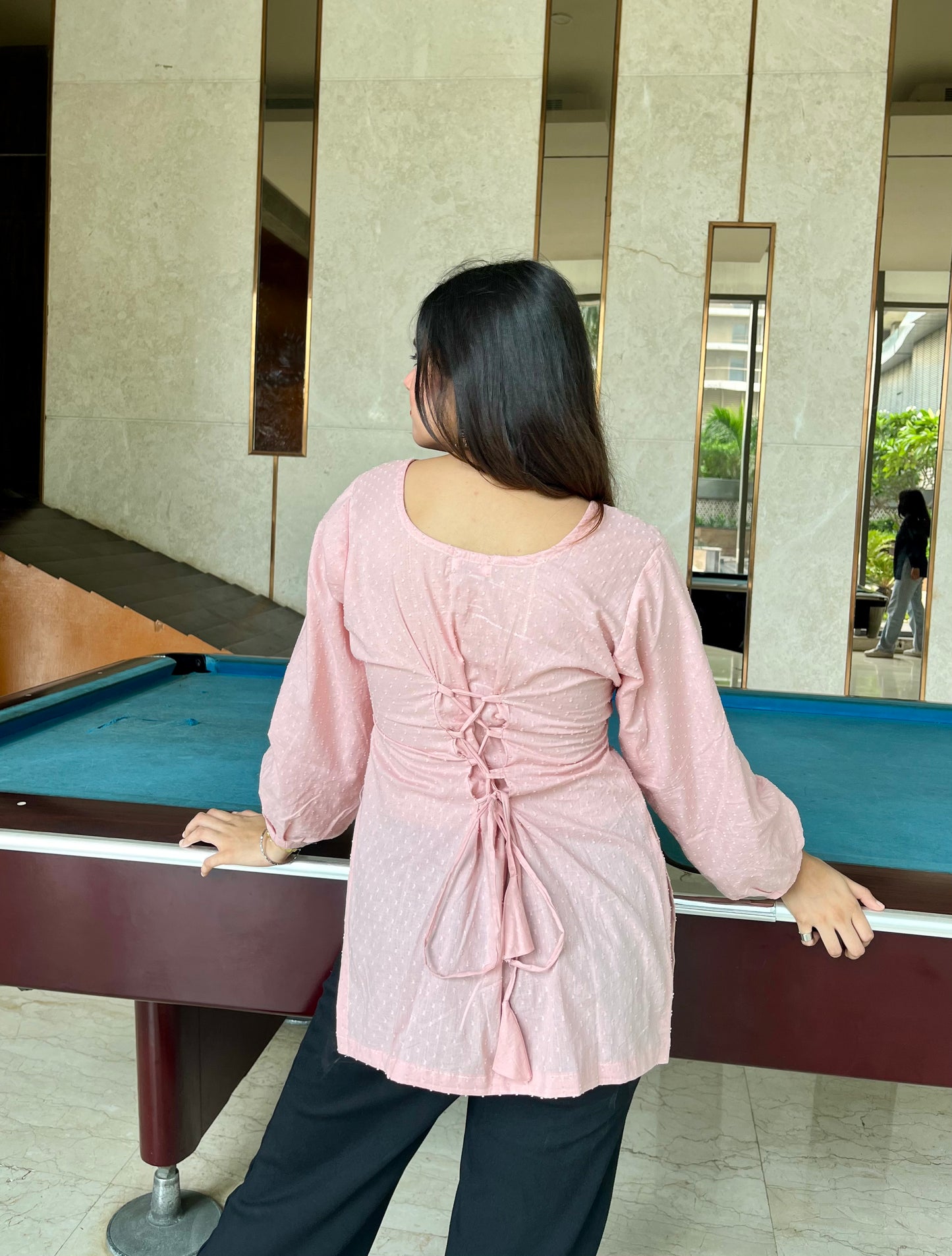 Shine Corset Back Short Kurti