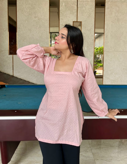 Shine Corset Back Short Kurti