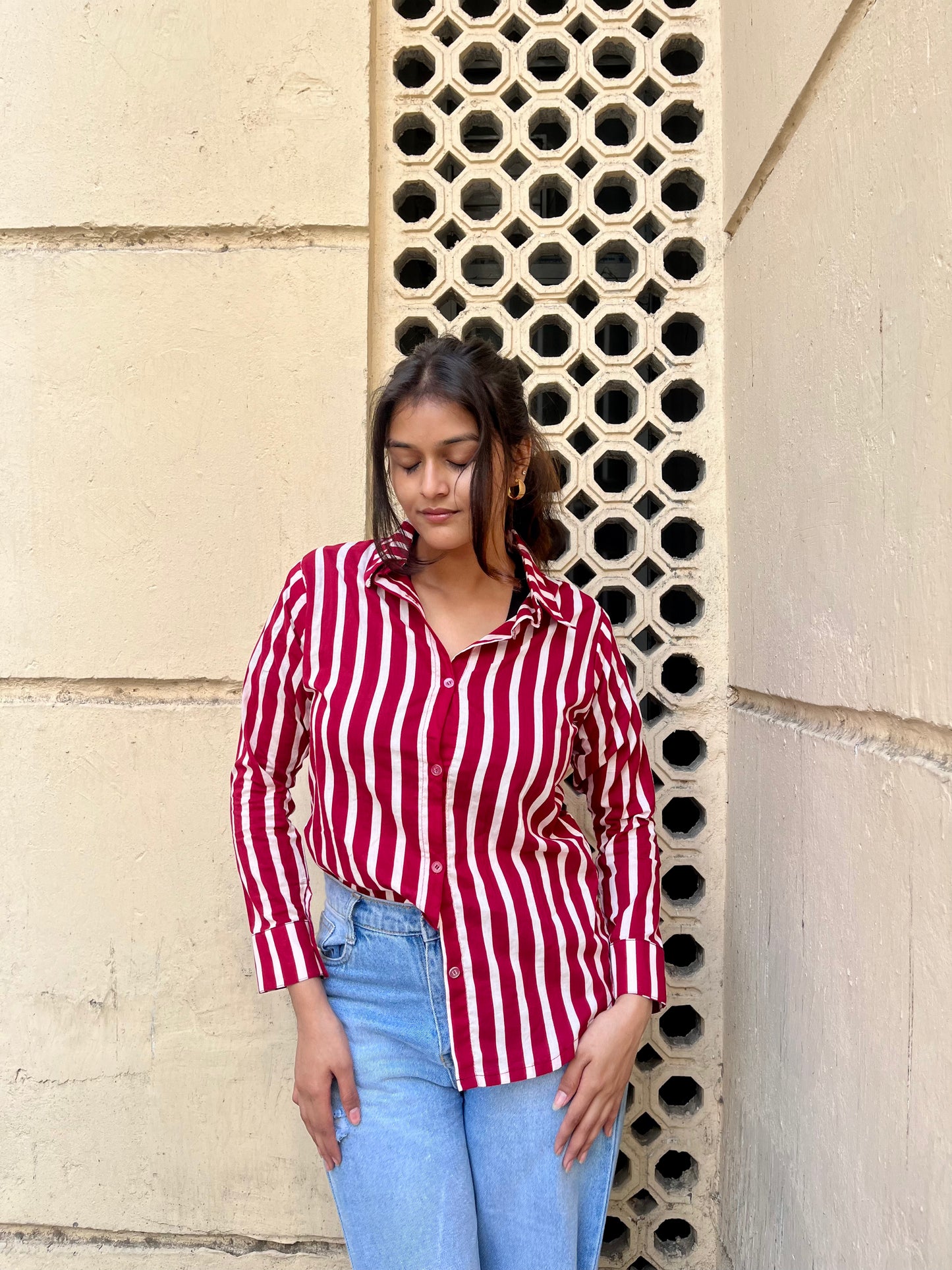 Red & White Stripes Shirt