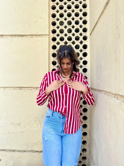 Red & White Stripes Shirt