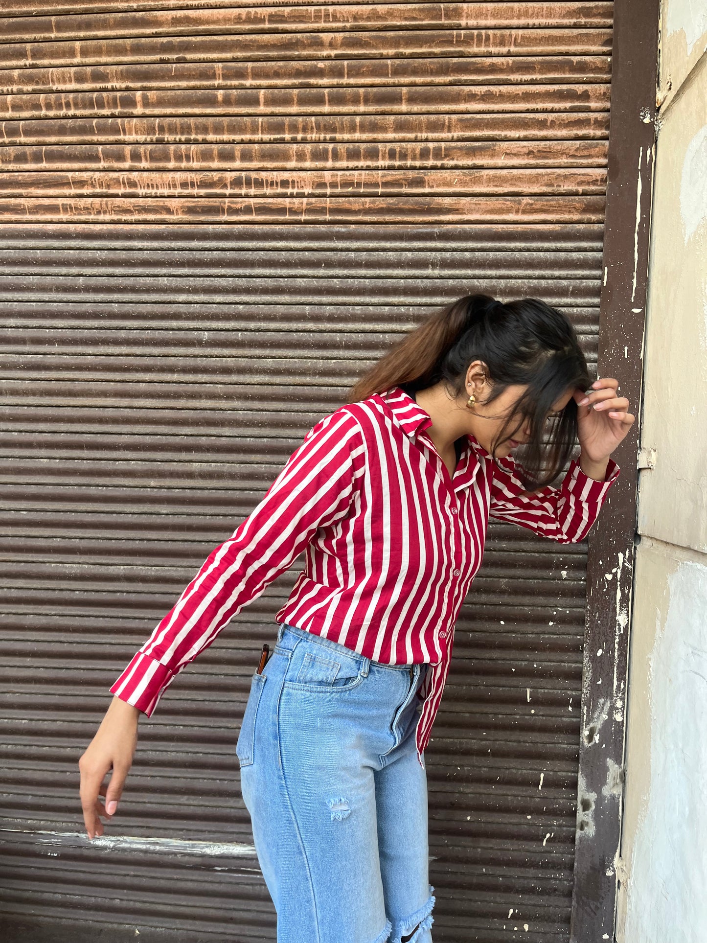 Red & White Stripes Shirt