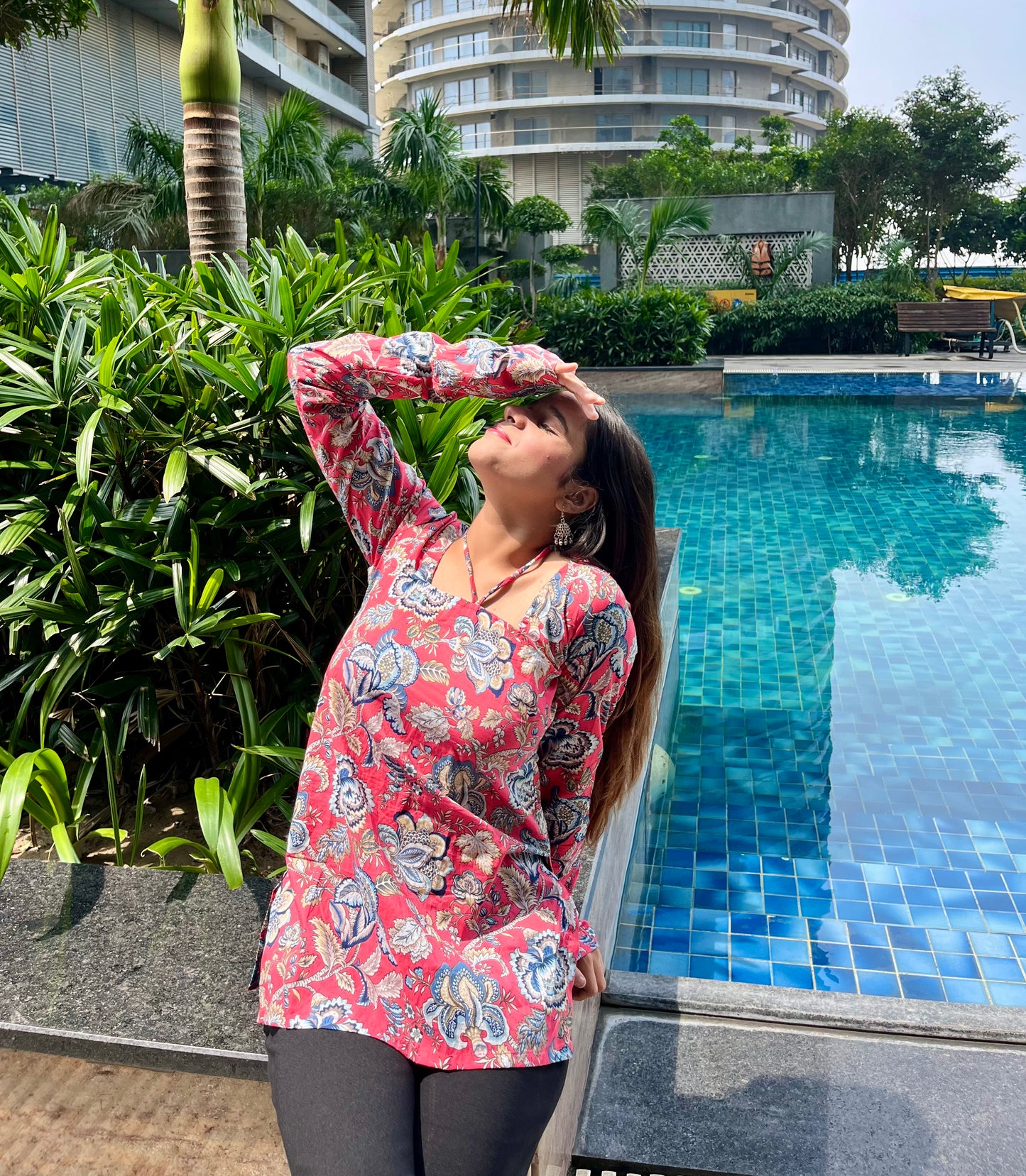 Twinkle Backless Straight Short Kurti