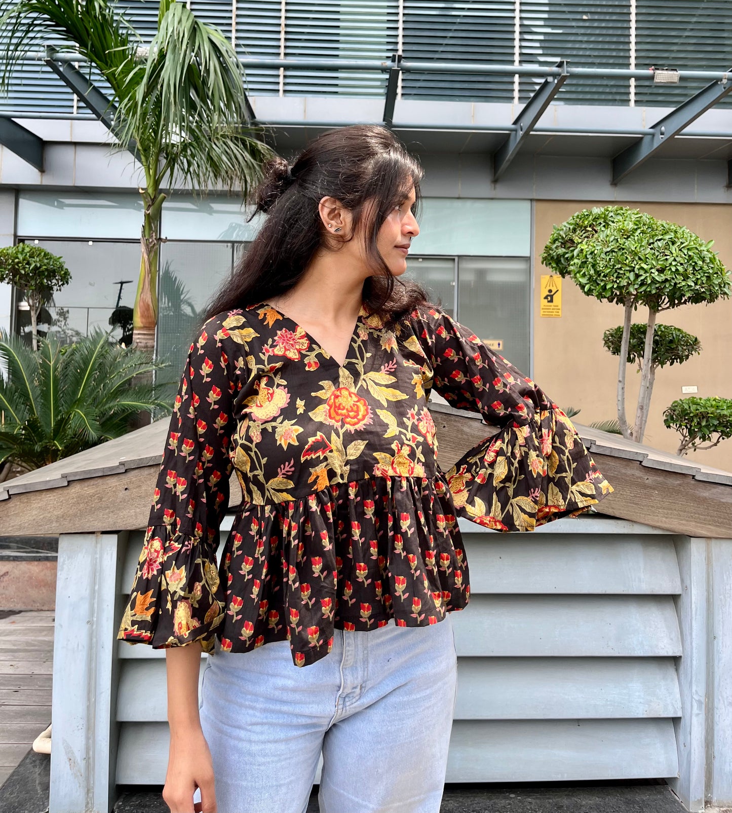 Dreamland Peplum Short Kurti Top