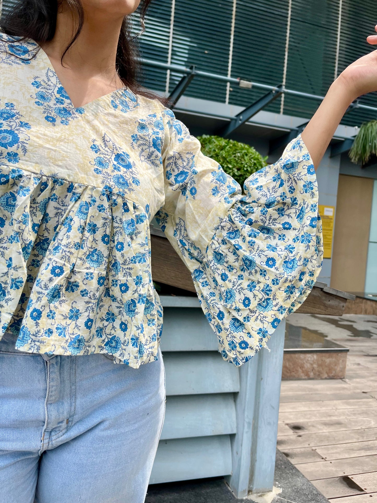 Snowland Peplum Short Kurti Top