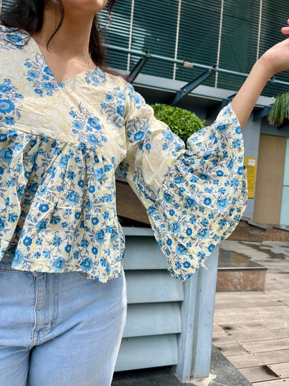 Snowland Peplum Short Kurti Top