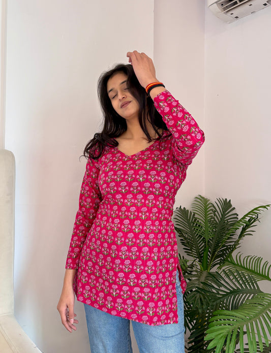 Mira Corset Back Short Kurti