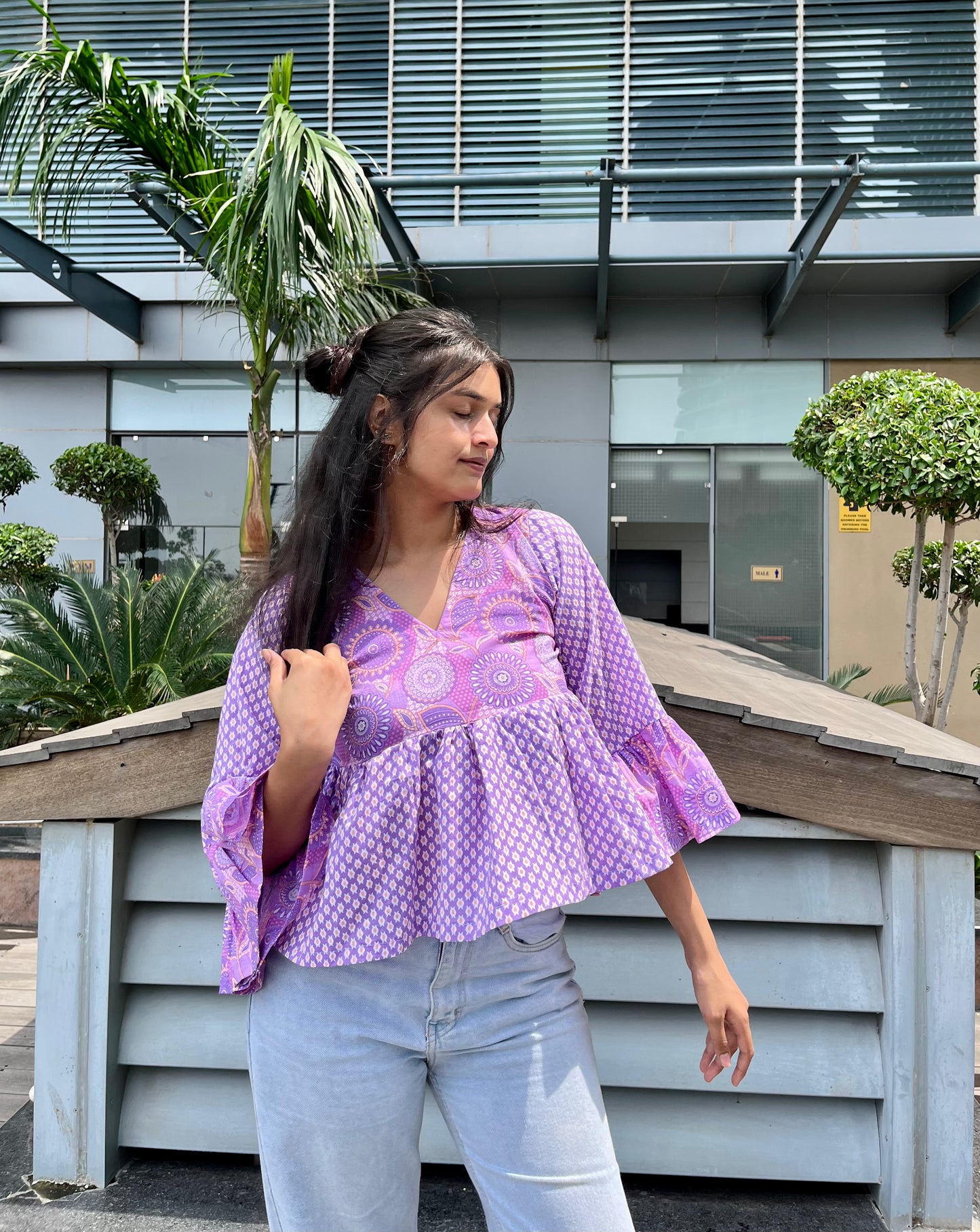 LaLa Land Peplum Short Kurti Top