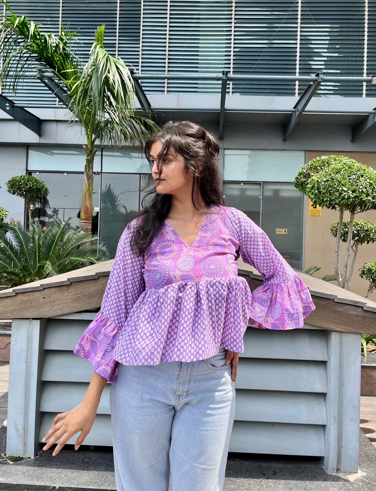 LaLa Land Peplum Short Kurti Top