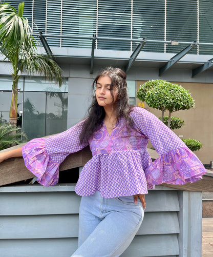 LaLa Land Peplum Short Kurti Top