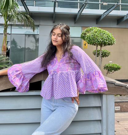 LaLa Land Peplum Short Kurti Top