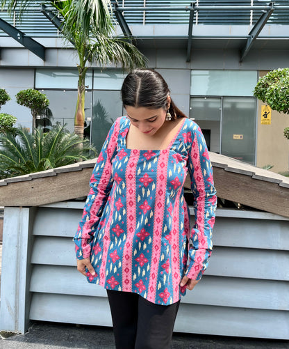 Rang Straight Short Kurti