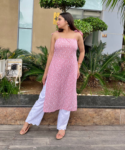 Pink Mist Embroidered Co ords set