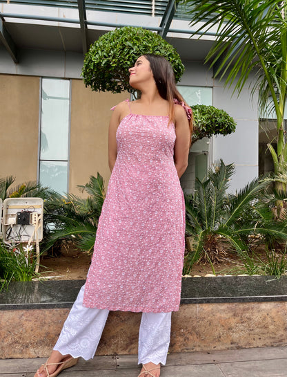 Pink Mist Embroidered Co ords set