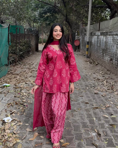 Rani Pink Farshi Salwar Set