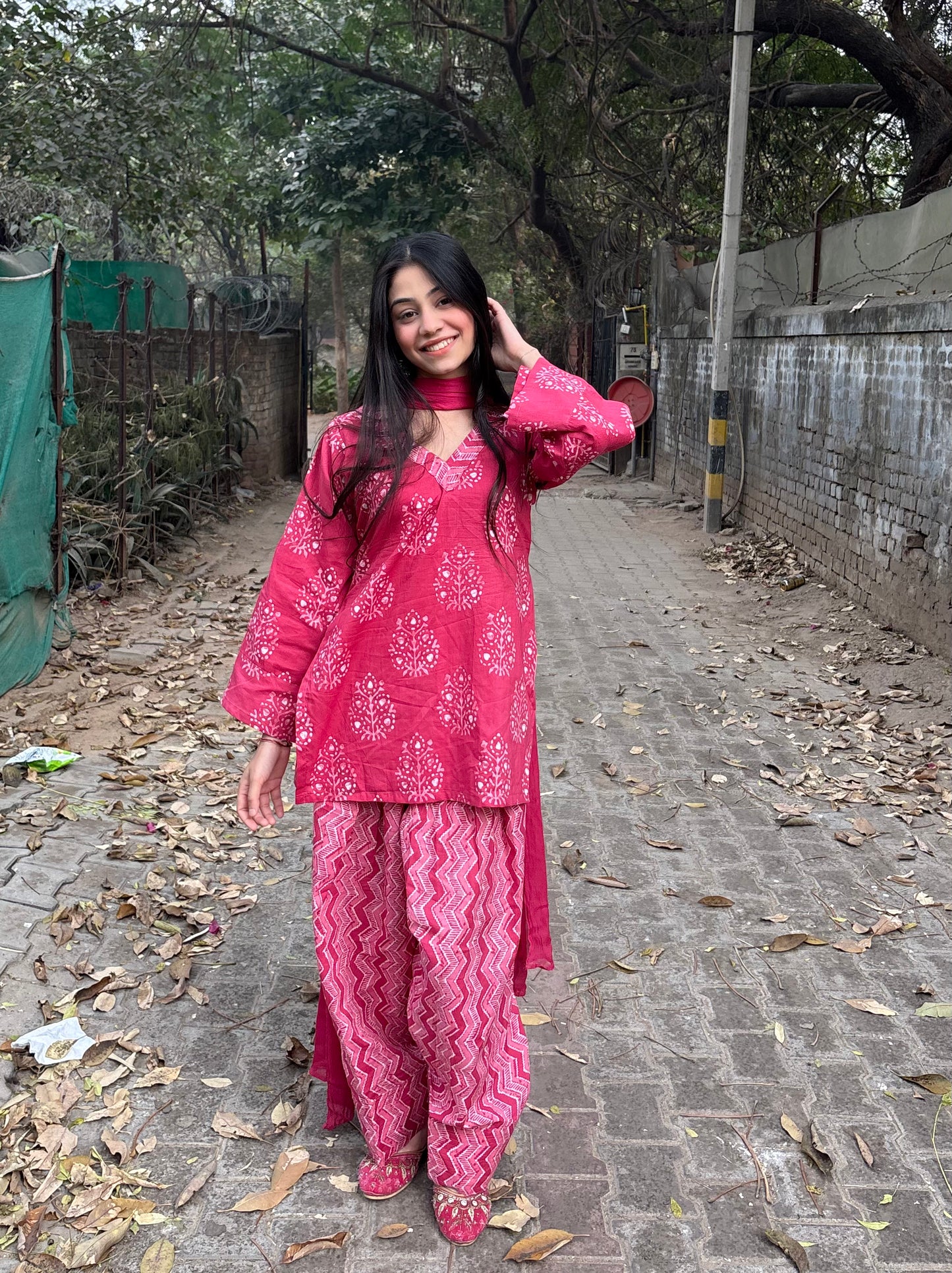 Rani Pink Farshi Salwar Set