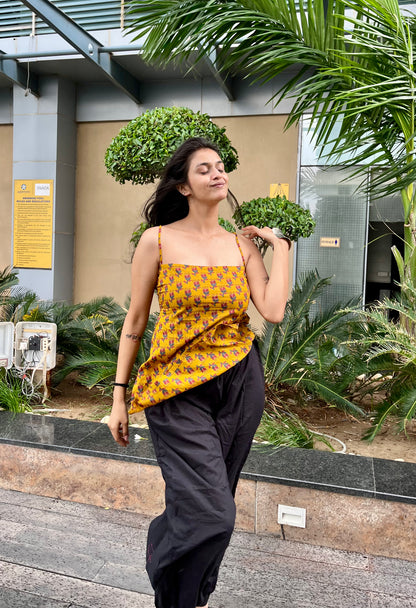 Cham Cham Backless Straight Short Kurti