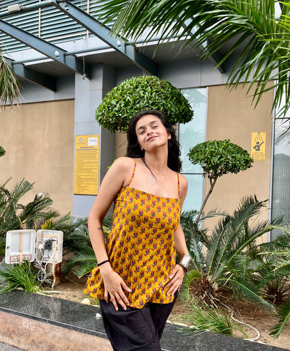 Cham Cham Backless Straight Short Kurti