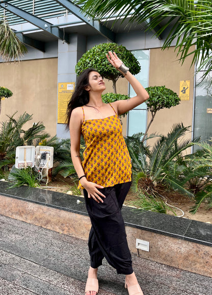 Cham Cham Backless Straight Short Kurti