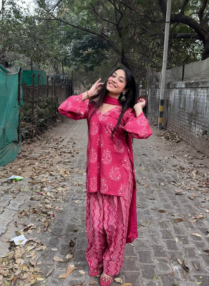 Rani Pink Farshi Salwar Set