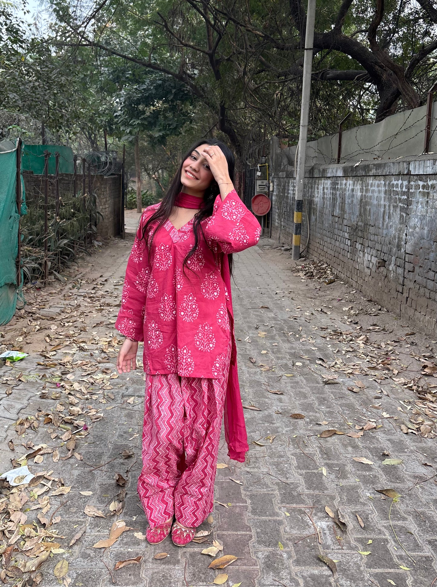 Rani Pink Farshi Salwar Set