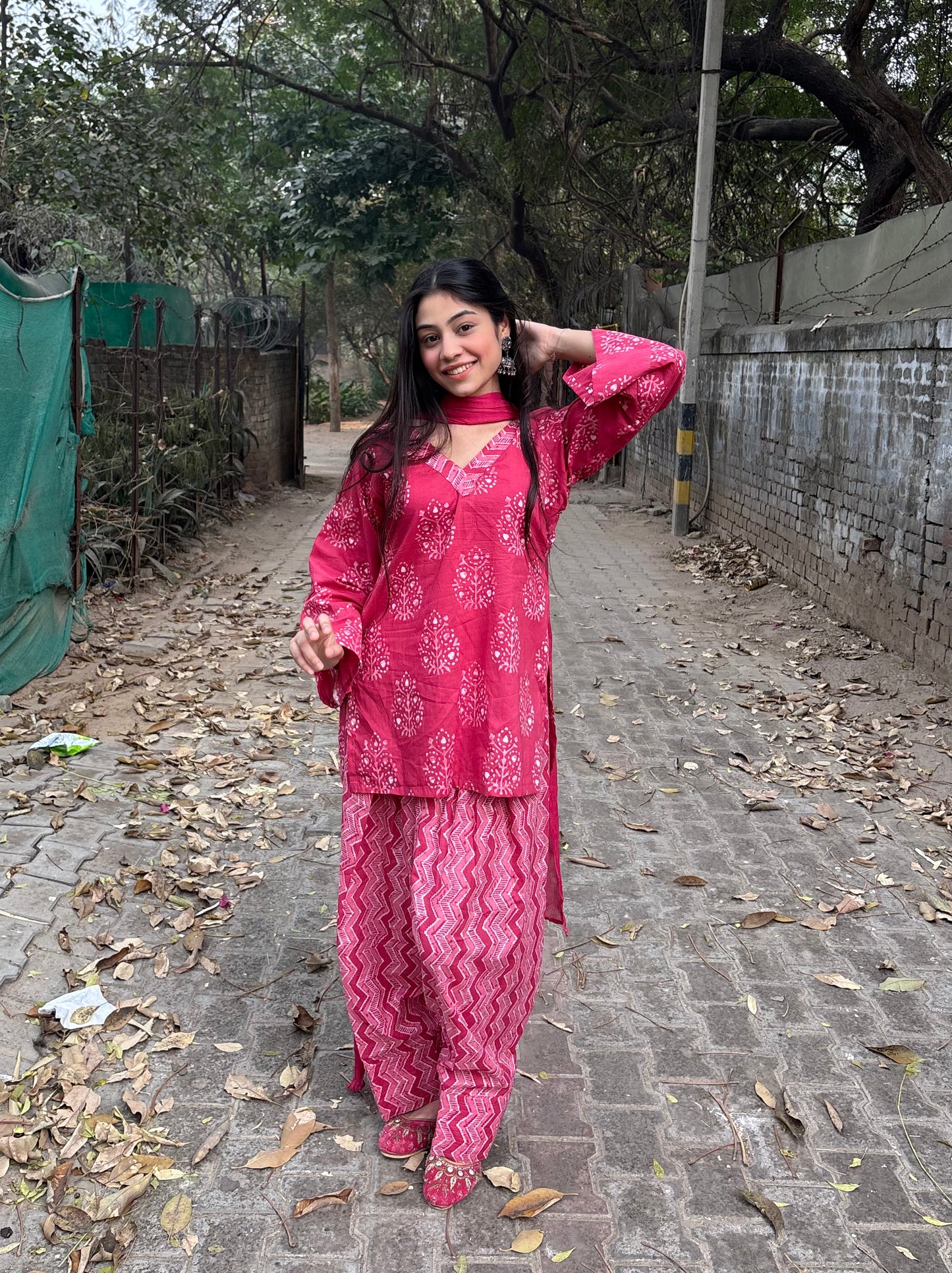 Rani Pink Farshi Salwar Set