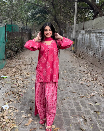 Rani Pink Farshi Salwar Set