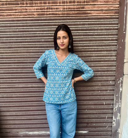 Rare Blue Straight Fit Kurti