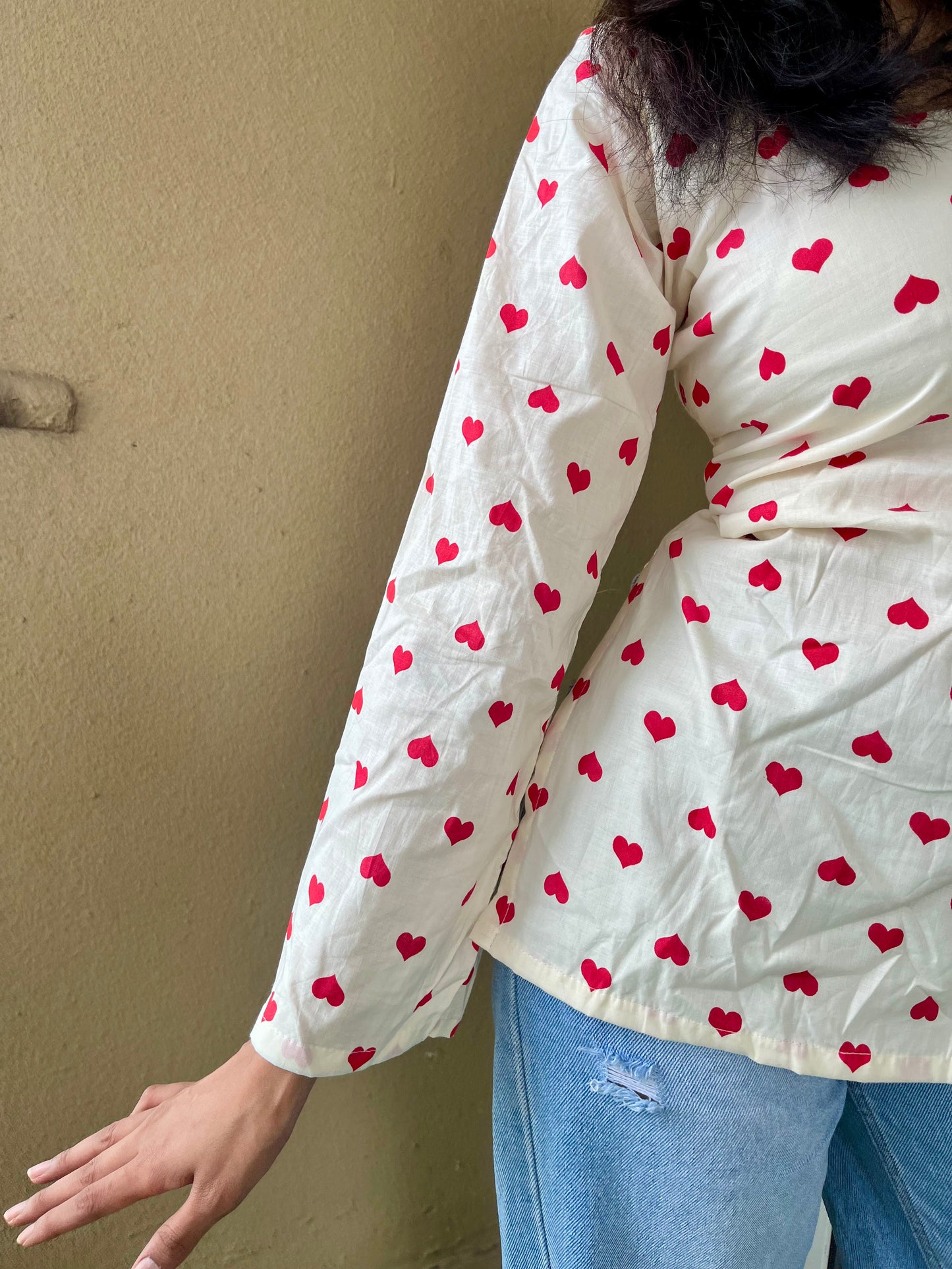 Heart Corset Back  Straight Short Kurti