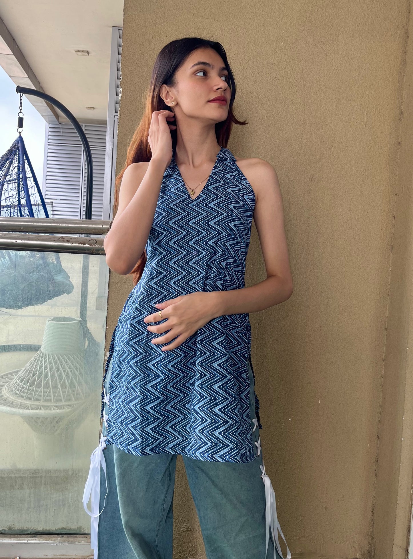 Ziggy Neel Halter Neck Kurti