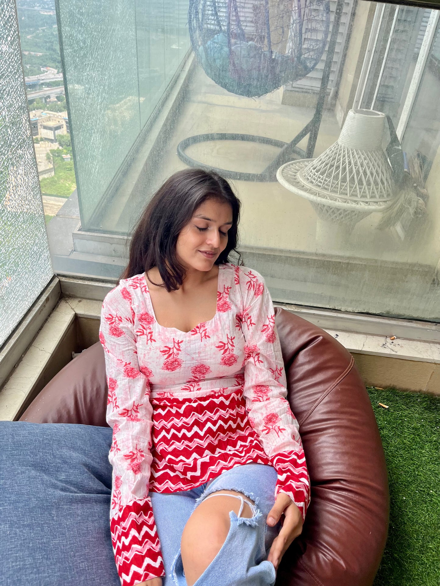 Sindoori Corset Short Kurti