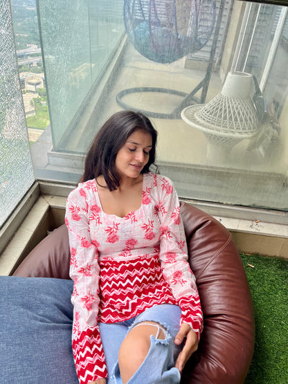 Sindoori Corset Short Kurti