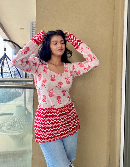 Sindoori Corset Short Kurti