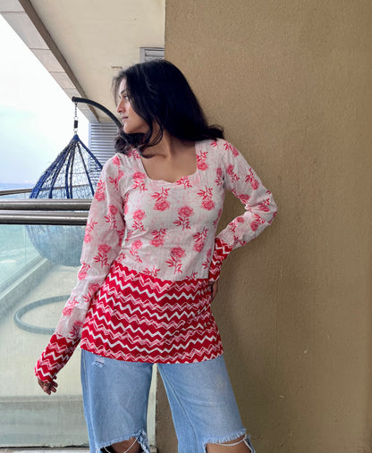 Sindoori Corset Short Kurti