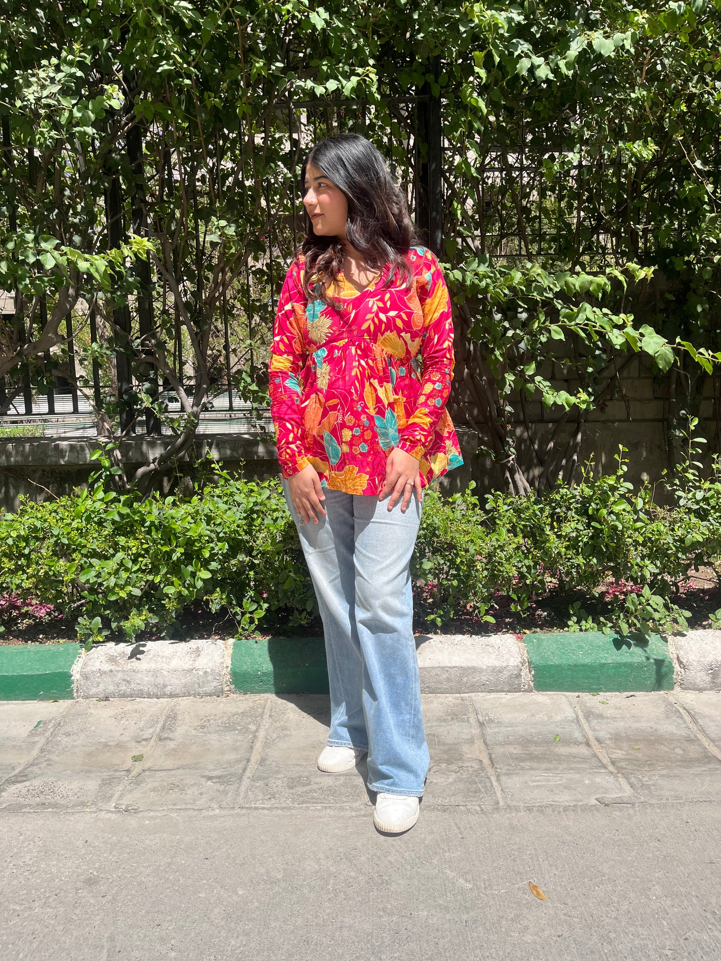 Pink mellow short kurti